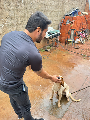 Wender em resgate de animal