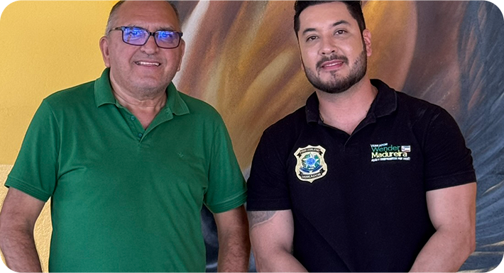 Wender com apoiador